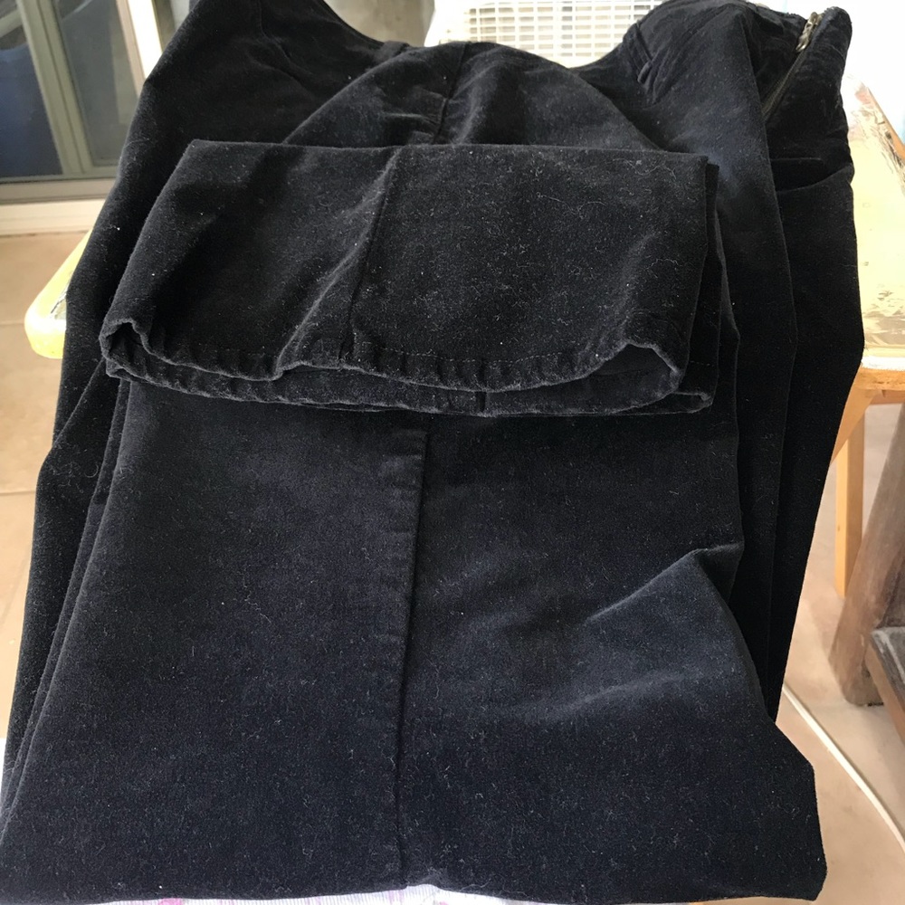 Venezia Black Velvet Bootcut Pants - Size 20-TALL